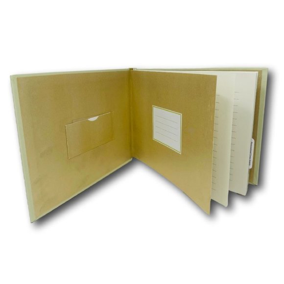 Hallmark Guest Book Pale Green Flocked Multi Occasion Open House Party Memorial - Picture 5 of 5